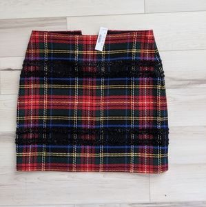 J Crew Lurex Stewart Mini Skirt